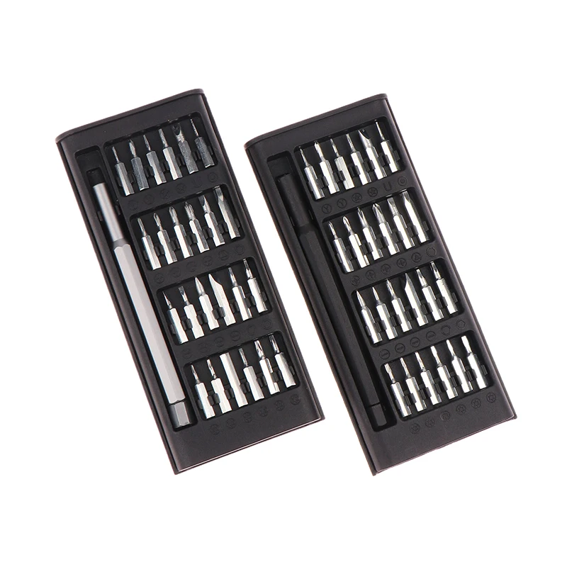 1 Juego de Mini herramientas 25 en 1, juego de destornilladores magnéticos de precisión para reparación de teléfonos y PC, Hardware profesional con puntas hexagonales Torx