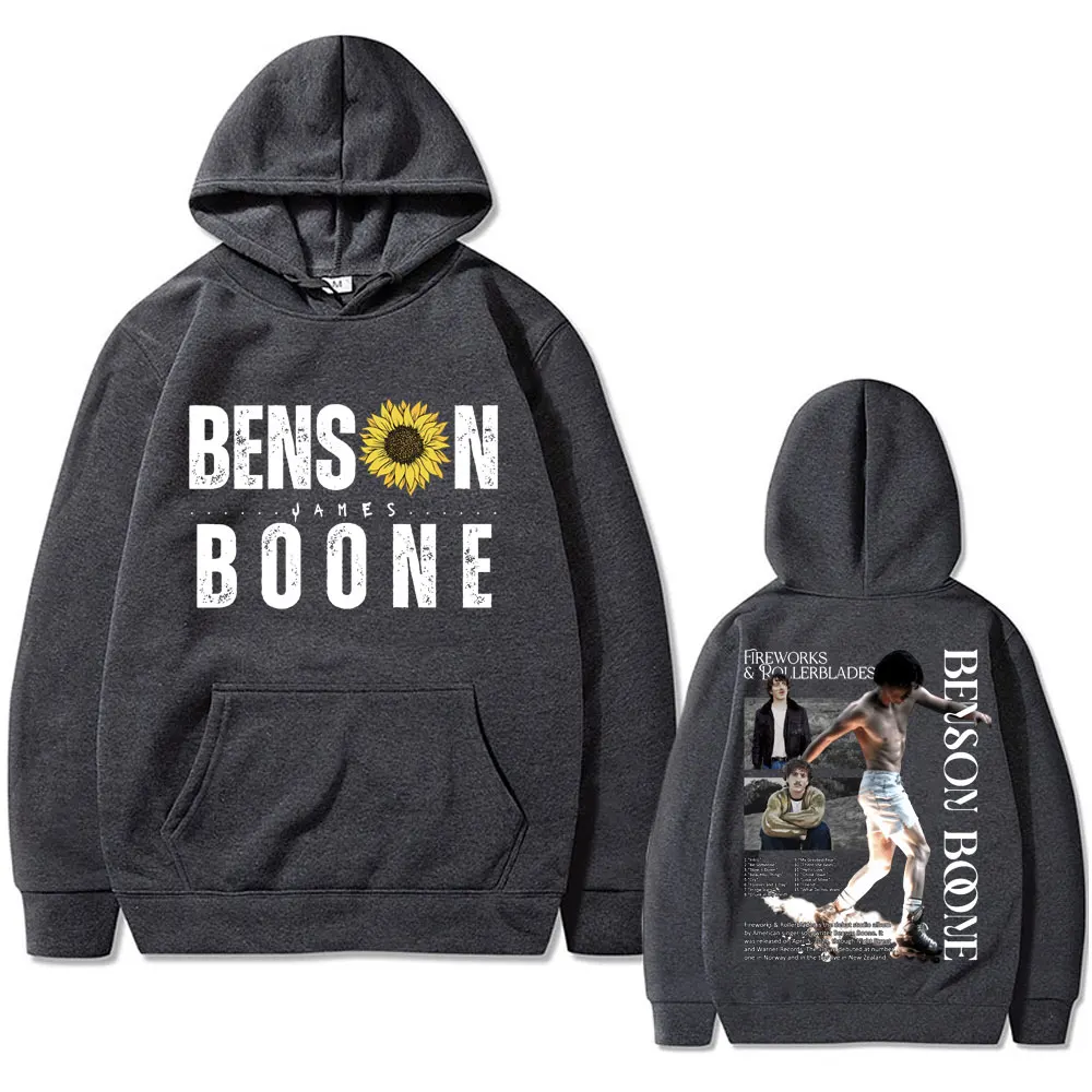 Benson Boone Fireworks & Rollerblades 2024 Tour Hoodie Men's Women Fashion Oversized Sweatshirt Men's Vintage Hoodies Fans Gift