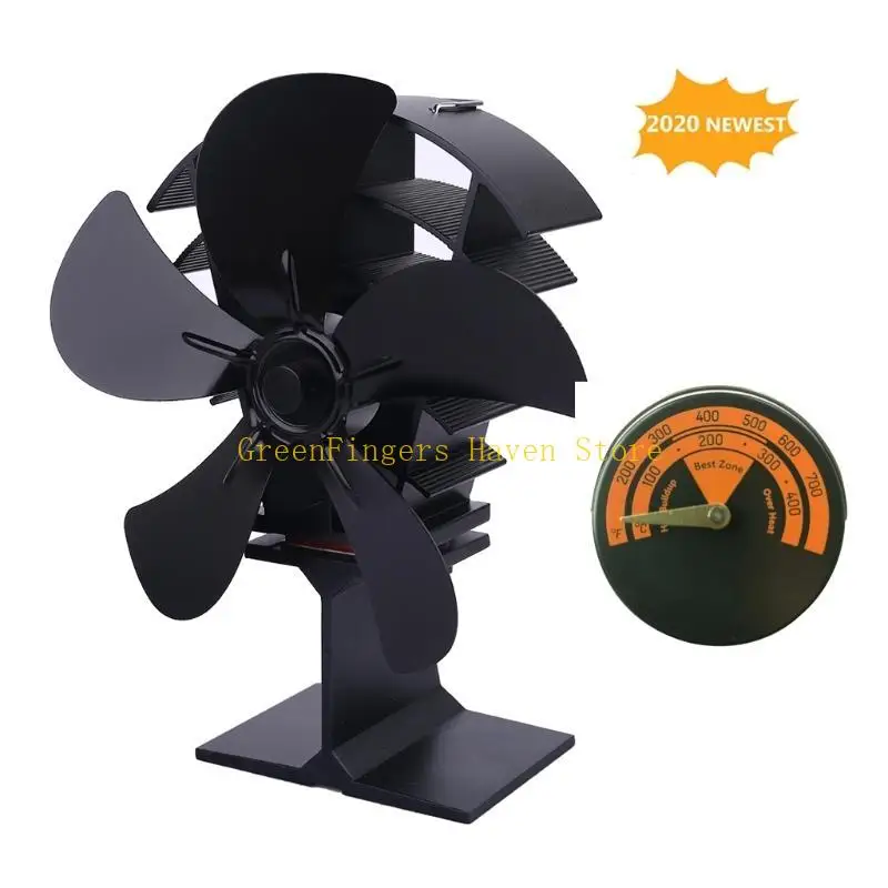 

F68D Fireplace Fan Stove Thermometer for Log for Burner Barbecue Oven Temperature Gauge Meter Tool