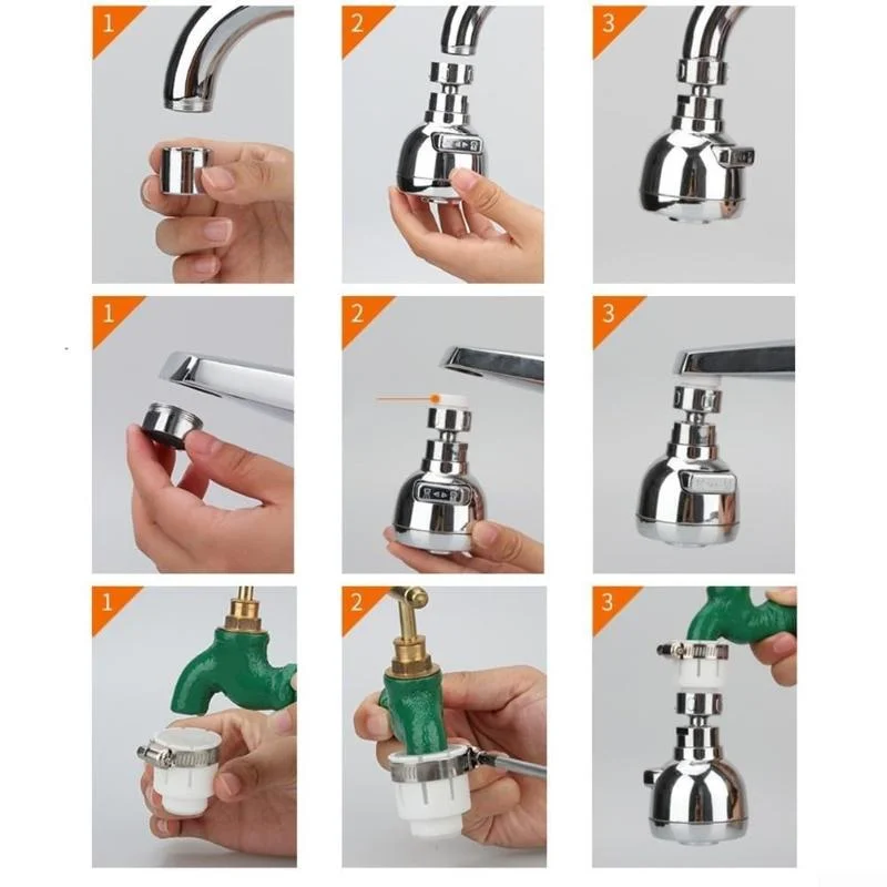 High-Pressure Faucet Connector 360-Degree Swivel Rigid Hose Thick High-Quality Material Faucet Kitchen Faucet Universal Faucet