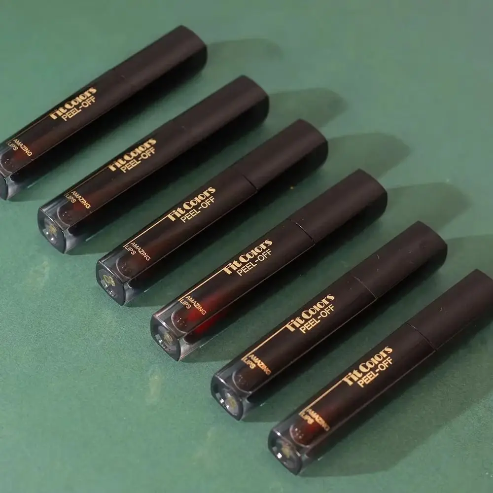 Nowy 6 Kolorów Konturówka do Ust Peel Wodoodporna Długotrwała Odpędzająca Tatuaż Błyszczyk do Ust Nieprzywierający do Kubka Nawilżająca Matowa Szminka
