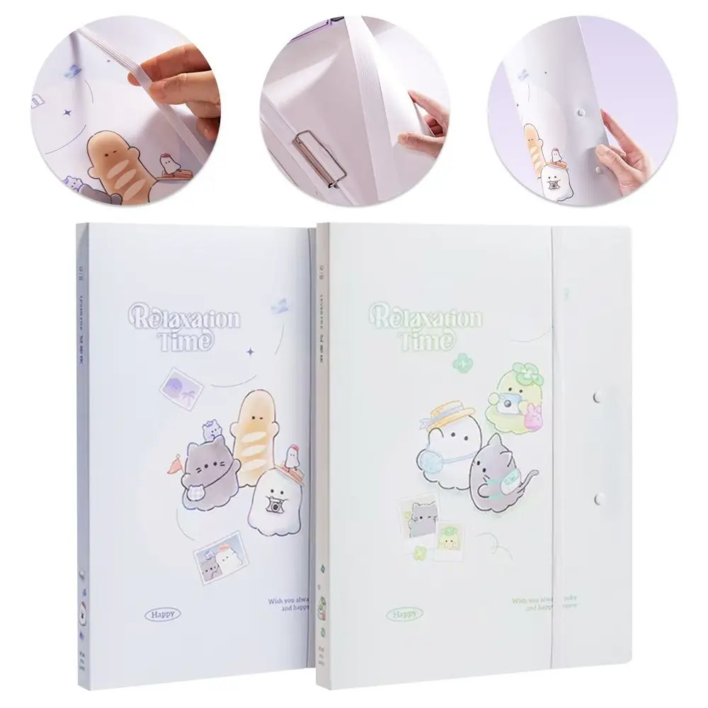 

Gifts Random 1pc Foldable Folders Transparent Large Capacity Folding Board Folder Plastic Material Test Papers Organizer File