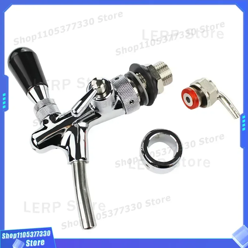 Stainless Steel Beer Dispenser Faucet with Compensator for Home Brewing Wine and Beverage Draft System Kitchen Bar Equipment