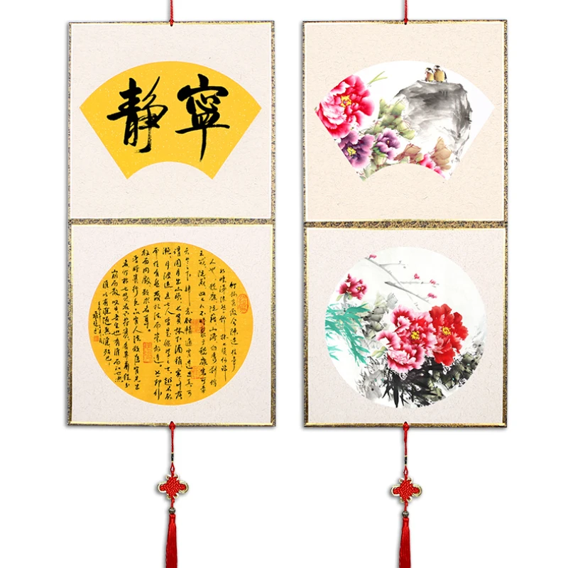 

Xuan Paper Hanging Panel Decoration Cards Half Ripe Rice Paper Brush Calligraphy Watercolor Painting Lens Papier Papel China