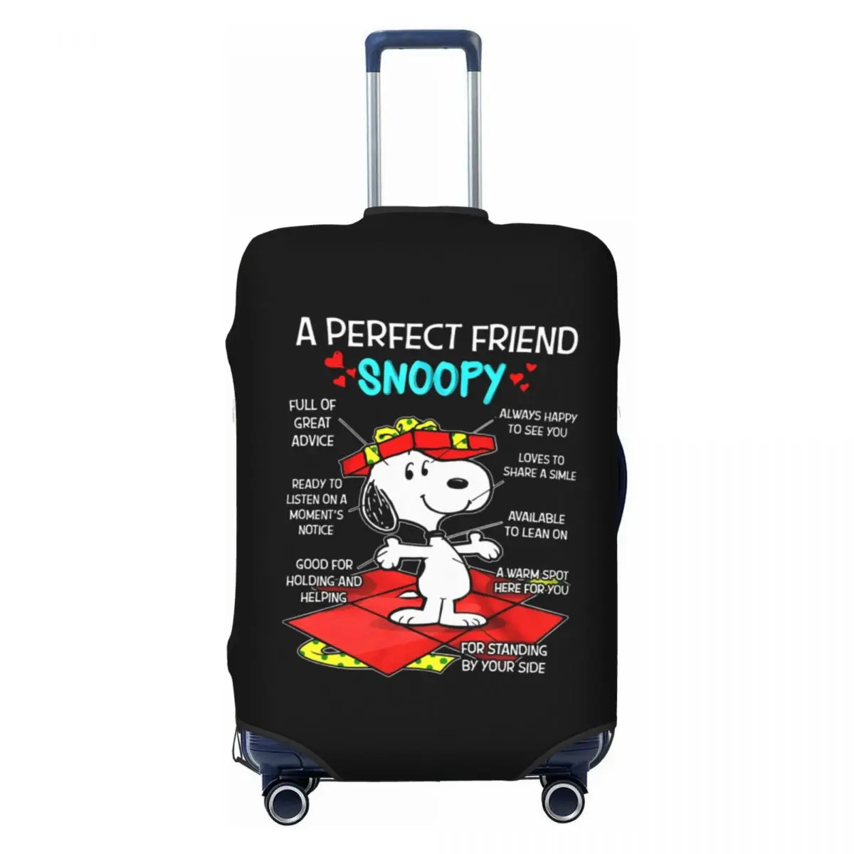 

Изготовленный на заказ милый мультяшный чехол для чемодана Снупи, эластичные чехлы для багажа, протектор для 18-32 дюймов