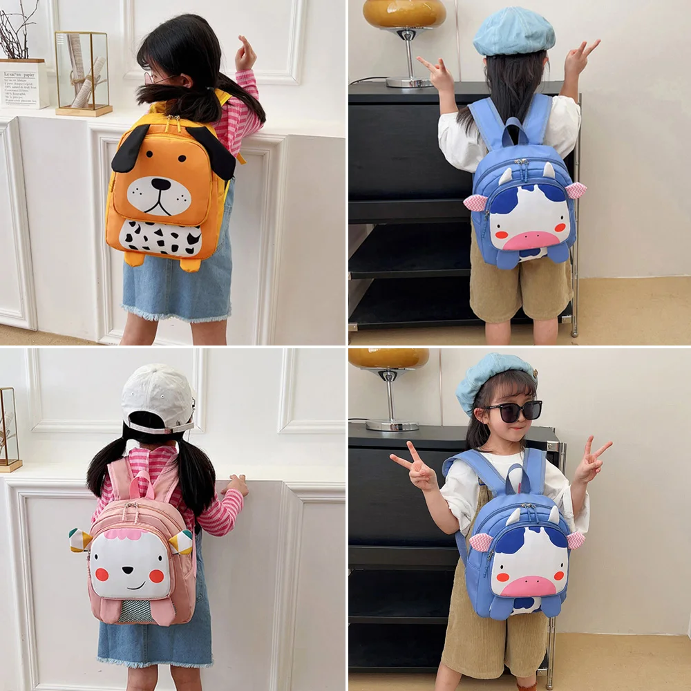 Portable Kindergarten Backpack for School Children Bag Cartoon Animal Kids School Bags for Boys Girls Korean Baby Backpack 2-6Y