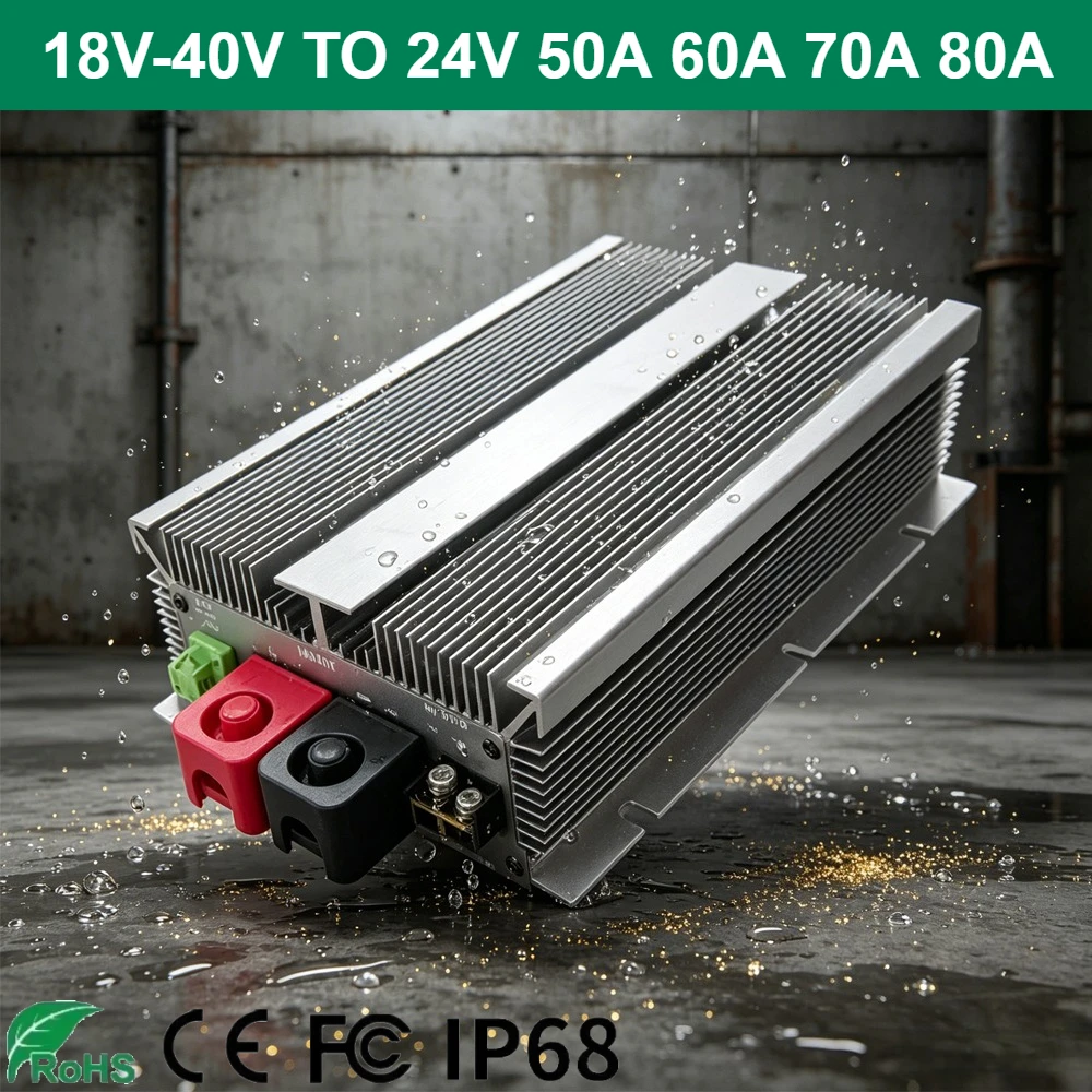 Reliable Quality 18V-40V TO 24V 50A 60A 70A 80A Voltage Stabilizer DC Converter Buck Boost Regulator 24 Volt for Cars Boat