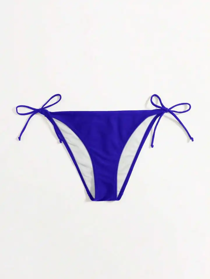 Purple Tie Side Bikini Bottoms for Beach Wear