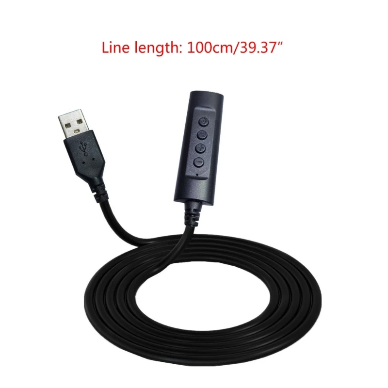 Thẻ âm thanh USB nhẹ Bộ chuyển đổi USB sang thẻ âm thanh ngoài 3,5mm Bộ chuyển đổi USB để ghi âm máy tính, trò chơi thể thao tử