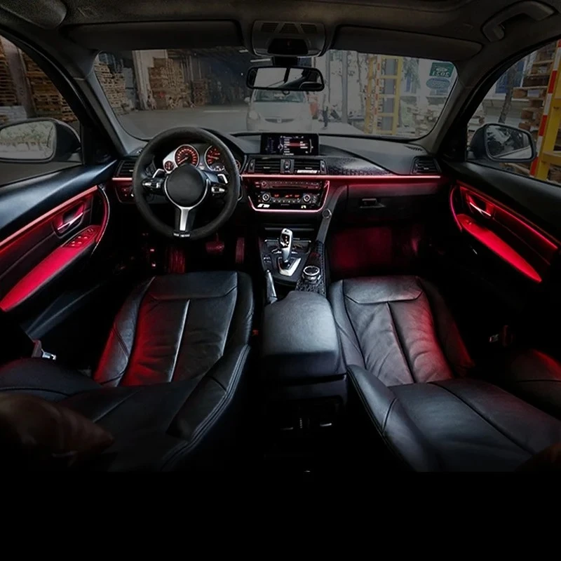 For BMW 3 Series F30 CIC NBT Color-Changing LED Ambient Light Door Strip Interior Atmosphere Lighting Kit