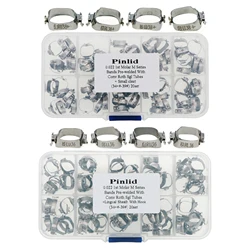 80Pcs Dental Orthodontic M Series Bands Pre-welded Covnterible Roth 022 1st Molar Tubes Conv Small Cleat Lingual Sheath 34#+-39#
