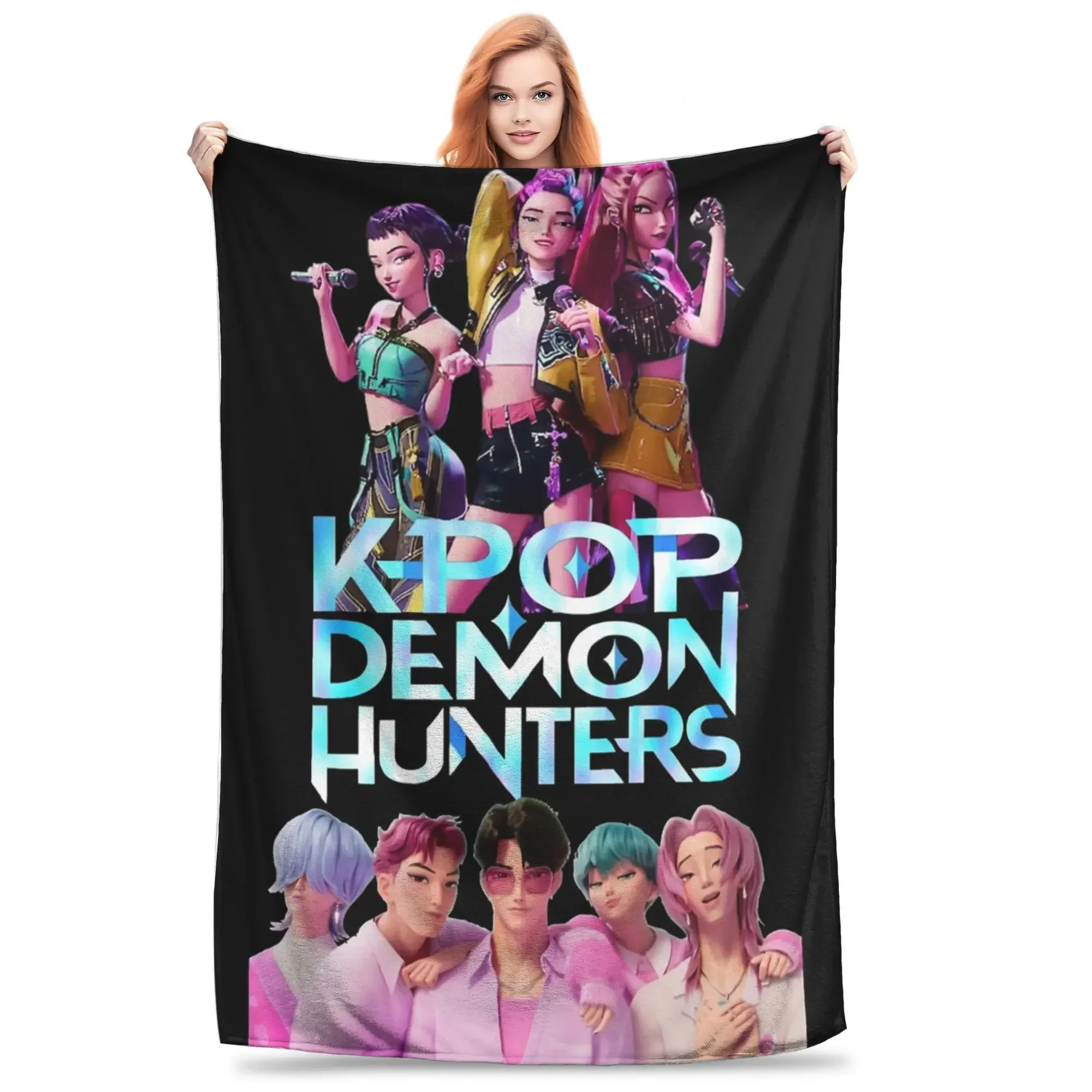 

Huntrix уютное теплое фланелевое одеяло для зимы постельное белье спальня узор покрывало диван-кровать покрывало для мальчиков и девочек