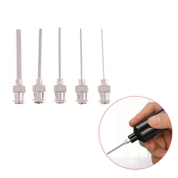 12G+16G+18G+20G+25G 5pcs Stainless Steel Needle Blunt Tip Syringe Dispenser Needles Dispensing Glue Accessories And Supplies