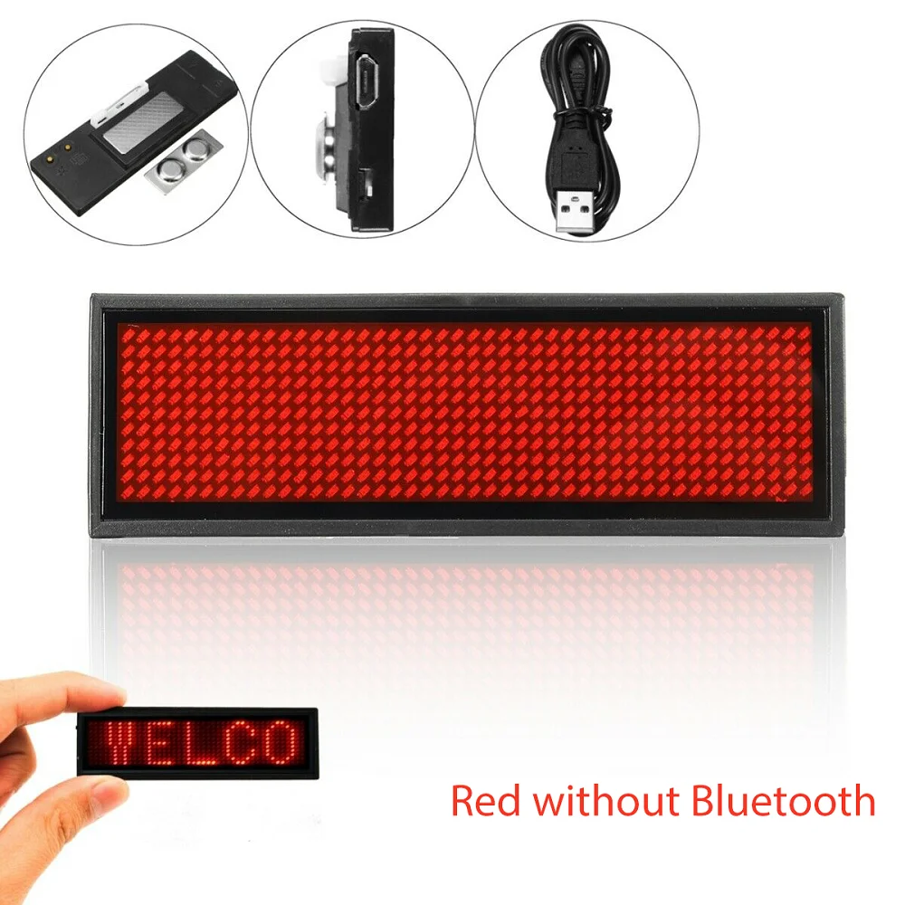 diymore Bluetooth LED Modul Namensschild DIY programmierbare Scrolling Message Board Mini LED Display HD DIY elektronische Kit 6