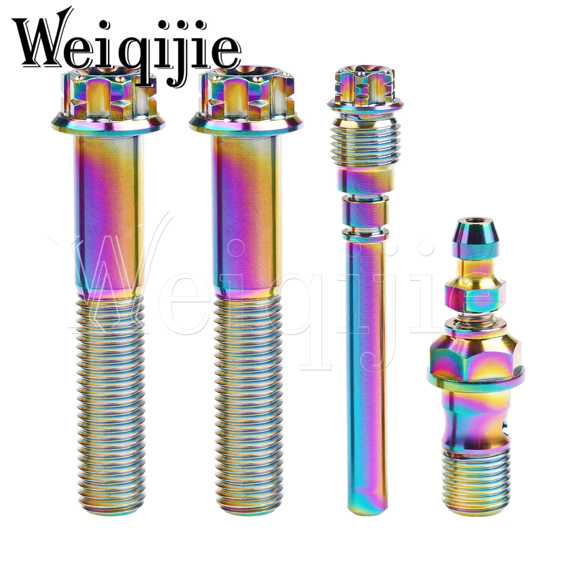 Weiqijie Alloy Bolt Flower Head Screw Water Bird Brake Ppin Motorcycle Oil Pan Disc Brake Bolt Caliper Guide Pin Set