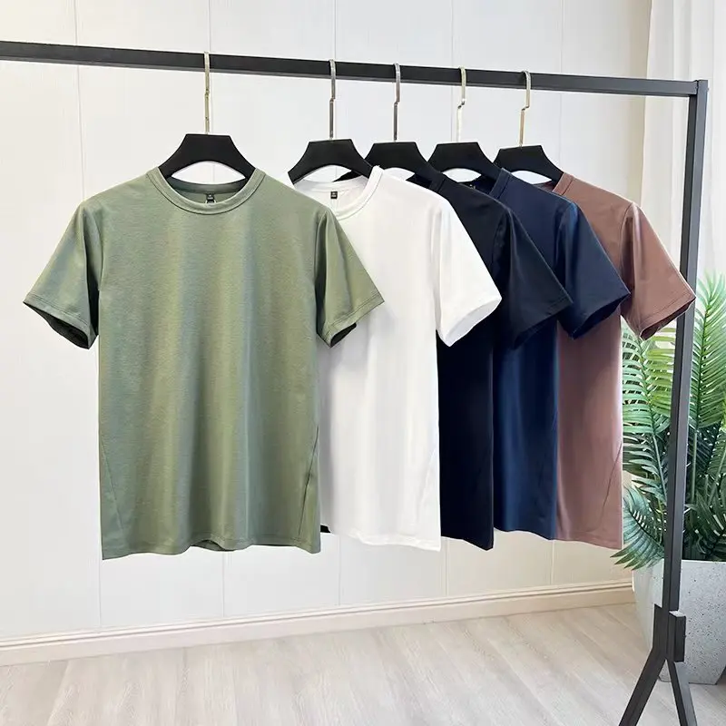 

Qui Dry Breathable 3D Tailored Men's ort Sve T-irt Summer Versatile Color Spor Comfortable Faionable Urban...