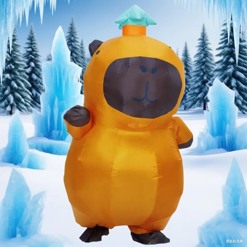 زي كابيبارا القابل للنفخ للهالوين وعيد الكرنفال، فستان الحفلات التنكرية، مجموعة كابيبارا القابلة للنفخ، هدية العيد