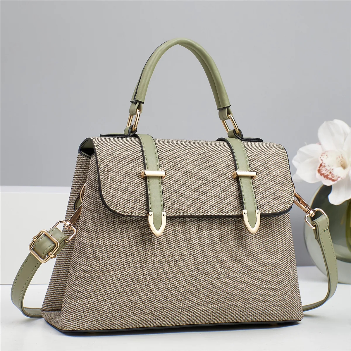 حقيبة نسائية حقيبة كتف لعام 2026 حقيبة يد فاخرة مصممة حقائب يد نسائية جلدية مطبوعة حرف واحد حقيبة كتف ممتدة #5