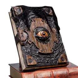 Book Of The Damned Halloween Decor Witch Decoration Handmade Black Spellbook Realistic Necronomicon Book Spooky Seasonal Prop