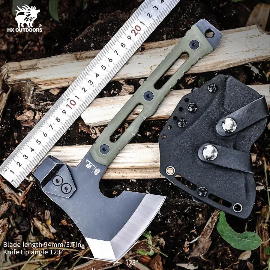 Hx Outdoors Camping Axes, Tactical Axe, Cut Vegetables, Cut Meat Aexs,Car Tool 440C Steel G10 Handle with kydex Dropshipping