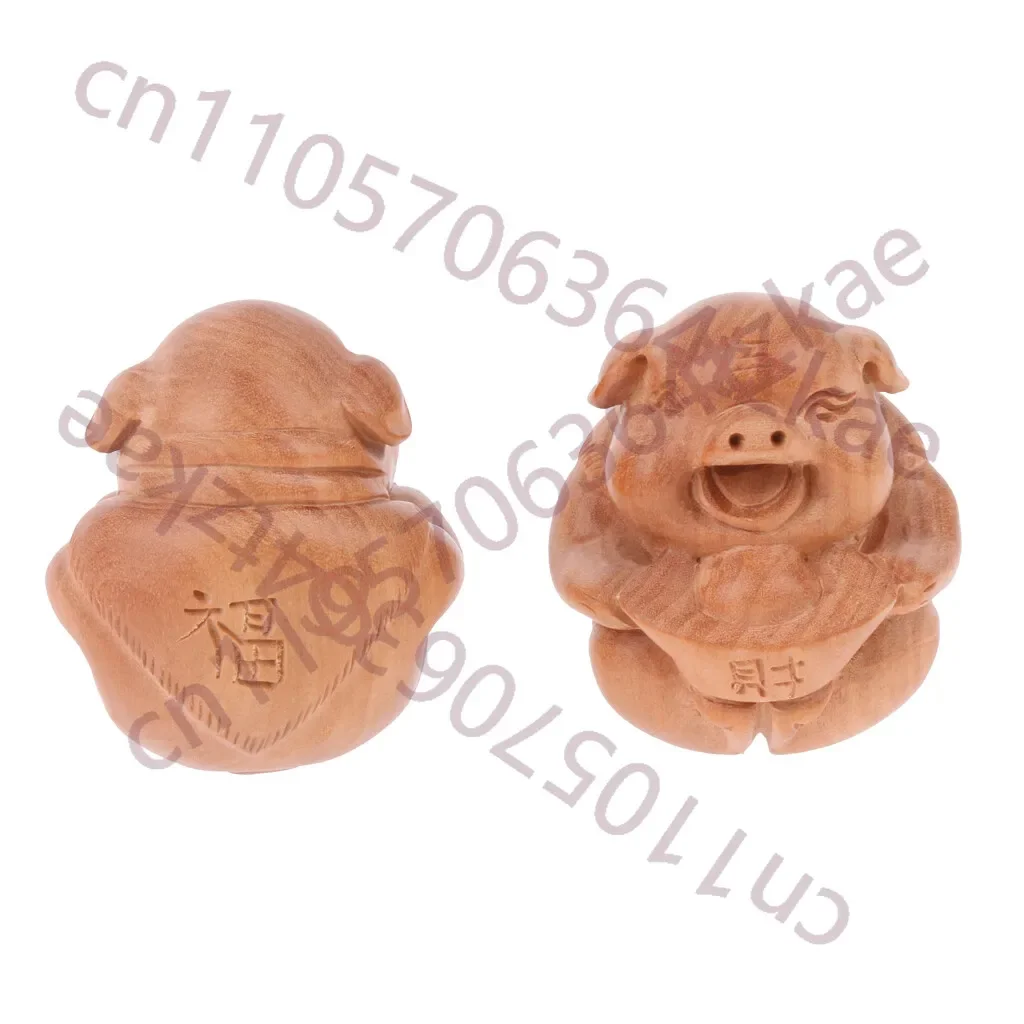 2Pcs Portable Handmade Peach Wood Baoding Balls Chinese Health Exercise Ball