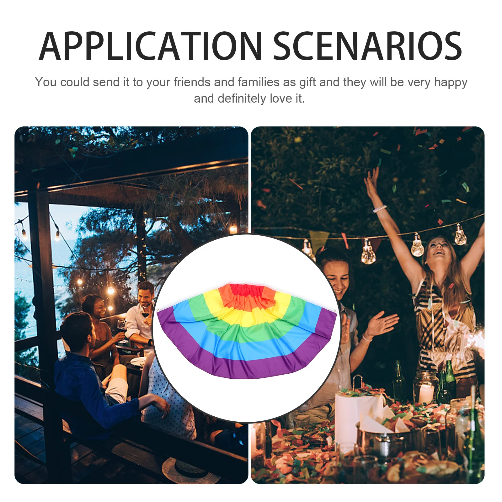 

Gay Pride Banner Lightweight Polyester Party Decoration Printed Rainbow Banner for Outdoor Indoor Events