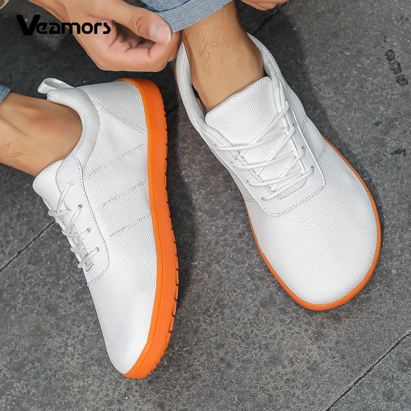 Fashion Couple Lace-up Low Top Shoes Men's Wide Toe Casual Sports Shoes Women Breathable Light Sneakers Non-slip for Walking