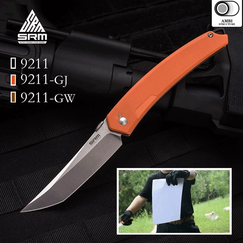 

SRM 9211/9202 AXIS-System Pocket Folding Knife Blade Survival Jackknife EDC Outdoor Camping Hunting Tourist Tactical Mini Knives