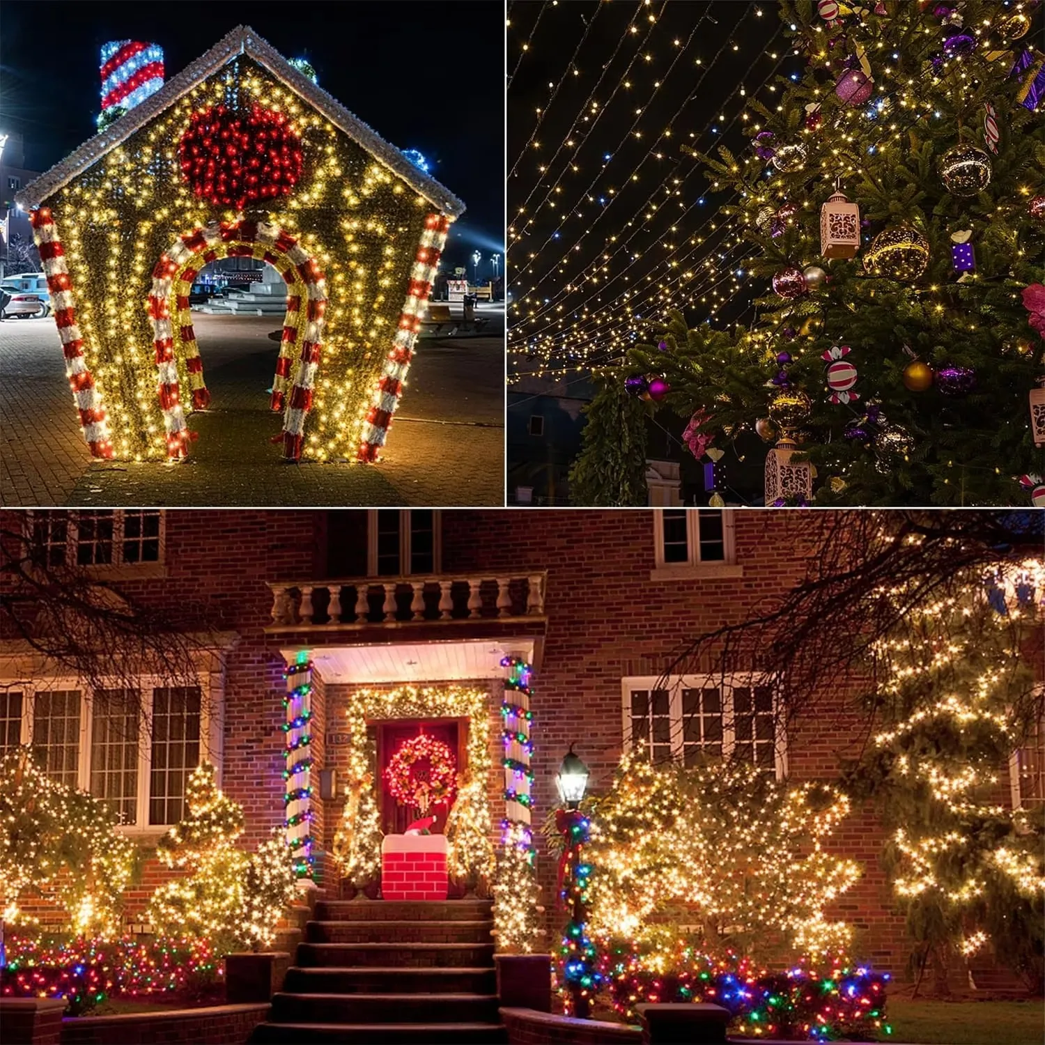 عيد الميلاد LED سلسلة أضواء الدافئة توهج IP44 مقاوم للماء 220 فولت الاتحاد الأوروبي لشجرة عيد الميلاد حديقة النباتات فروع أضواء الجنية الزينة #5