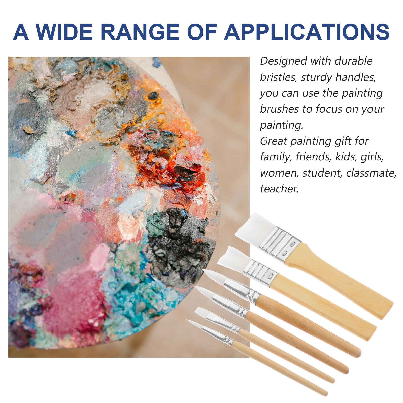 

Oil Brush Set Travel Paint Watercolor Brushes Painting Tools Furniture Colour Paintbrush Drawing Kit