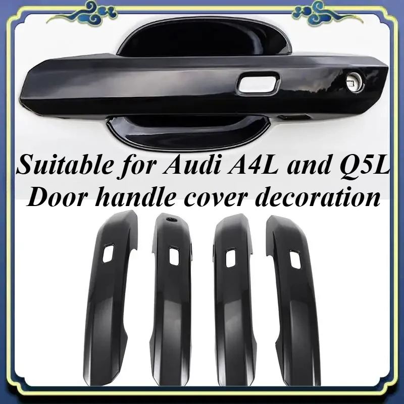 

For Audi A4L Q5L 2017-2024 Exterior Door Handle Cover Cap Anti Scratch Protective Guard ABS Plastic Trim Car Styling Accessories