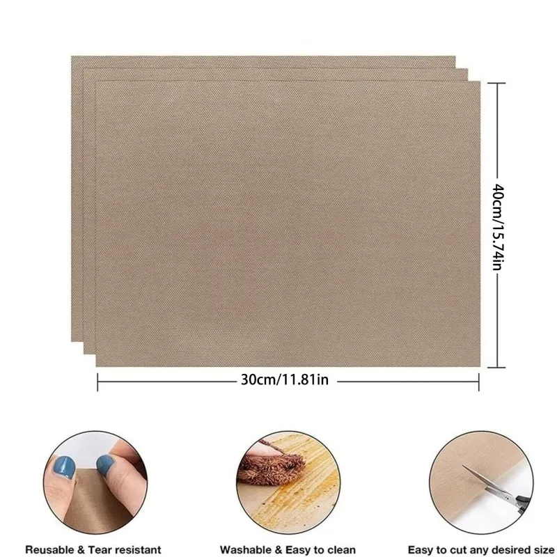 Baking Mat Sheet 40*60cm or 30*40cm Reusable Non-Stick Oil-Proof Baking Paper Heat-Resistant Oven Liner Sheet BBQ Pad 1/5/10 Pcs