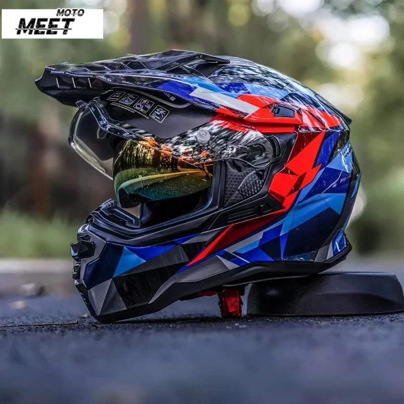 GSB XP-22 Motorcycle Helmet ECE Certified, Full Face Off-Road Motocross ATV Downhill Casco Capacete Moto Helmet for Men & Women