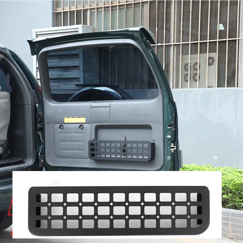 

Для 03-09 Toyota Prado/J120 сетчатая перегородка для хранения задней двери, подвесная корзина для хранения задней двери, алюминиевый сплав, 1 шт.