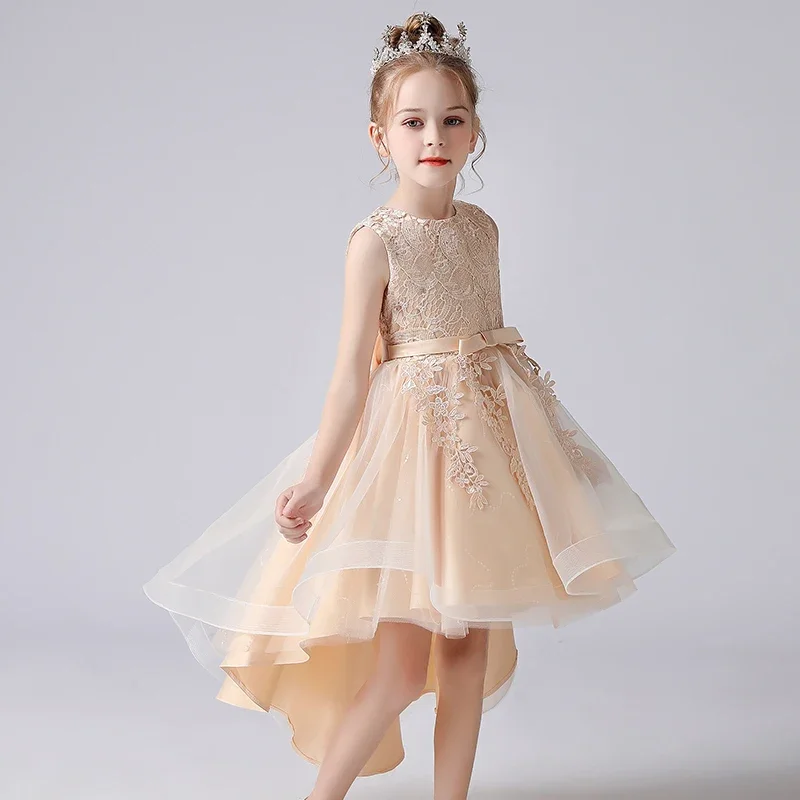 Le ragazze vestono il nuovo Design coda stile cinese elegante anno nuovo principessa bambini sera abito da festa di nozze