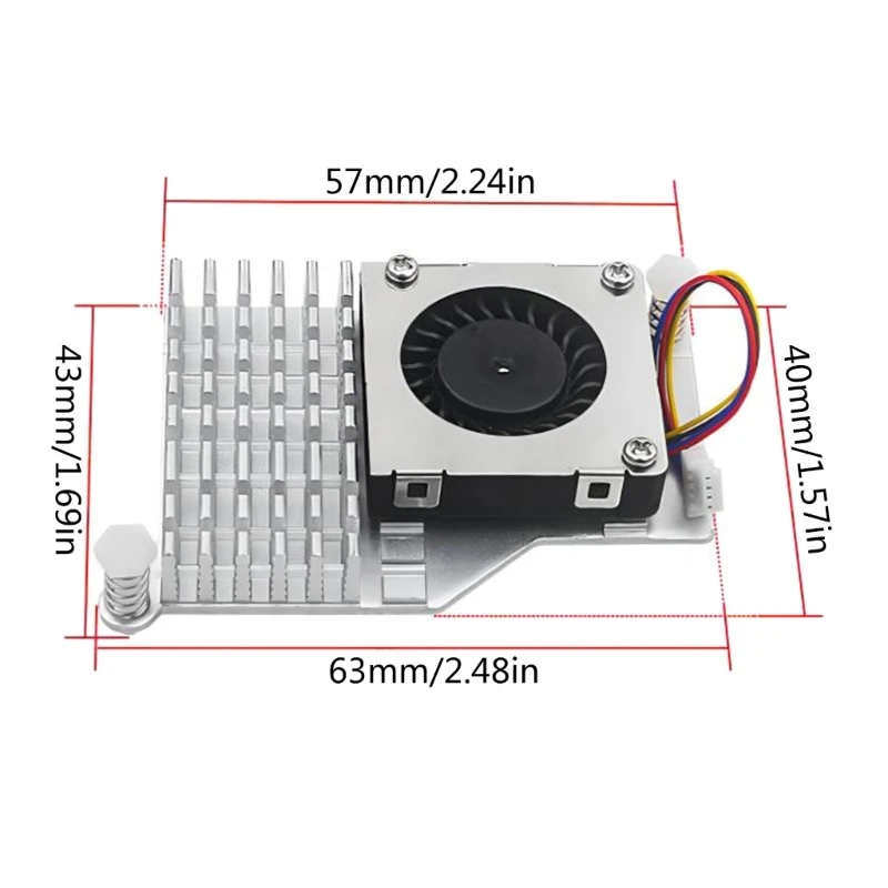 Regulacja przyspieszenia chłodzenia Radiatory PWM Aktywne chłodnice dla płyty rozwojowej RPi 5