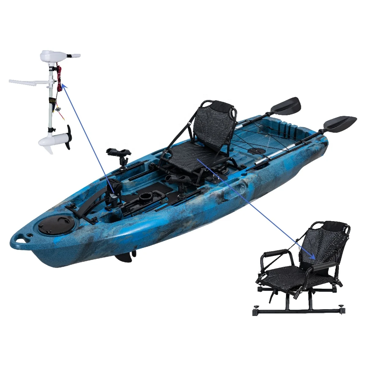 New Plastic Boat Pedal Fishing Kayaks For Sale