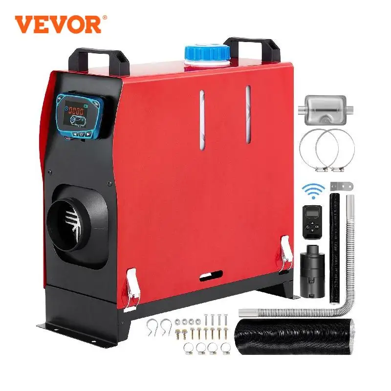 VEVOR 5/8KW Diesel Air Heater Diesel Heater 12V Remote Control Parking Heater Silencer Car Heater for RV Trucks Bus and Trailer