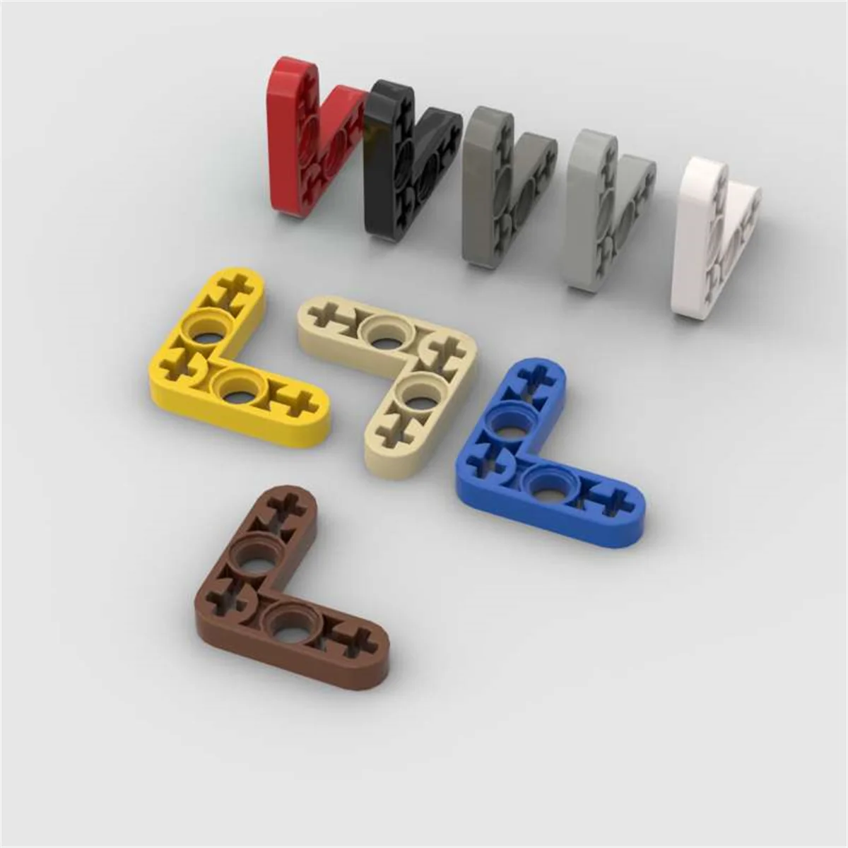 10 Stück 32056 Modifizierte Gebogene Dünne L-Form 3x3 Bausteine Klassisches Adaptives Bauklötze-Set für Erwachsene und Jungen Besondere Tagesgeschenke
