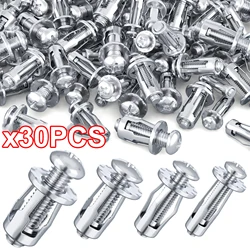 30pcs M4M5M6Jack Nuts Screw Petal Screw Anchors Petal Expansion Plugs for Curtain Expansion Clamp Petal Rivet Lock Jack Nut Bolt