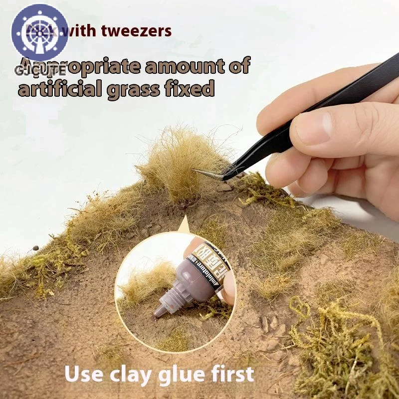1 conjunto de acessórios de construção de cidade, modelo de tufos de grama estáticos em miniatura, clusters de grama realistas para decoração de paisagem