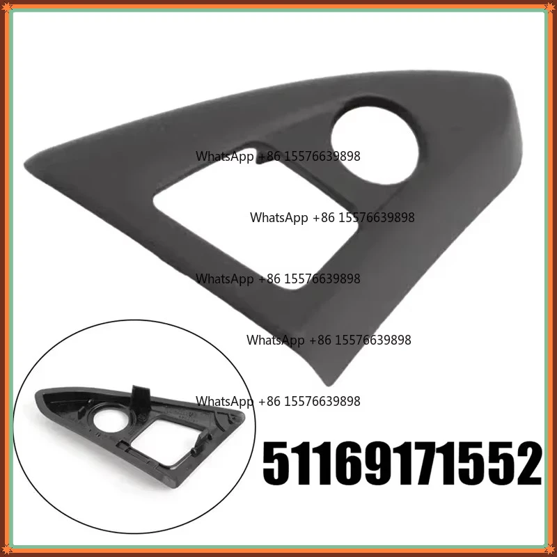 ZOCI-FOR Car Console Lock Cylinder Trim Cover+Button For BMW 5-Series F10 F11 F18 10-16 Armrest Box Switch Panel 51169171552