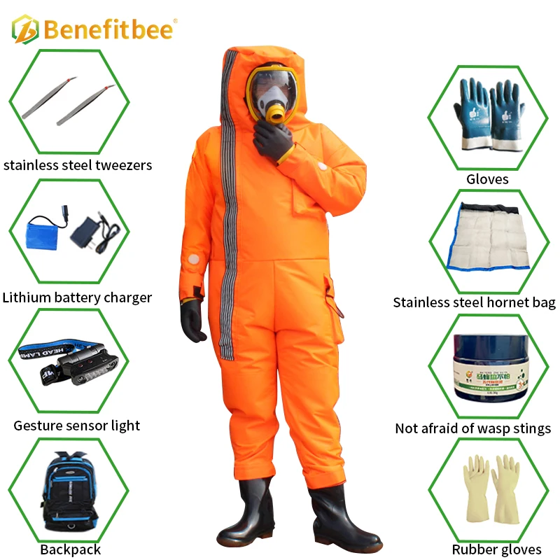 Breathable Bee Suit With Water Proof Gloves And  Glasses For Beekeeper
