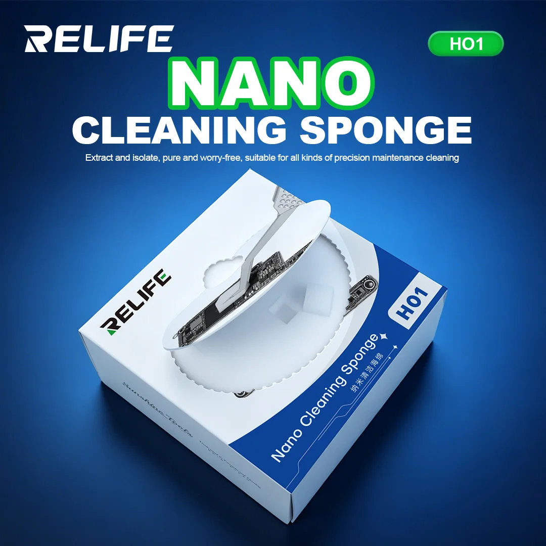 RELIFE HO1 Nano Cleaning Sponge 500Pcs/Box High Density No Lint for Phone Motherboard Precision Electronic Component Cleaning