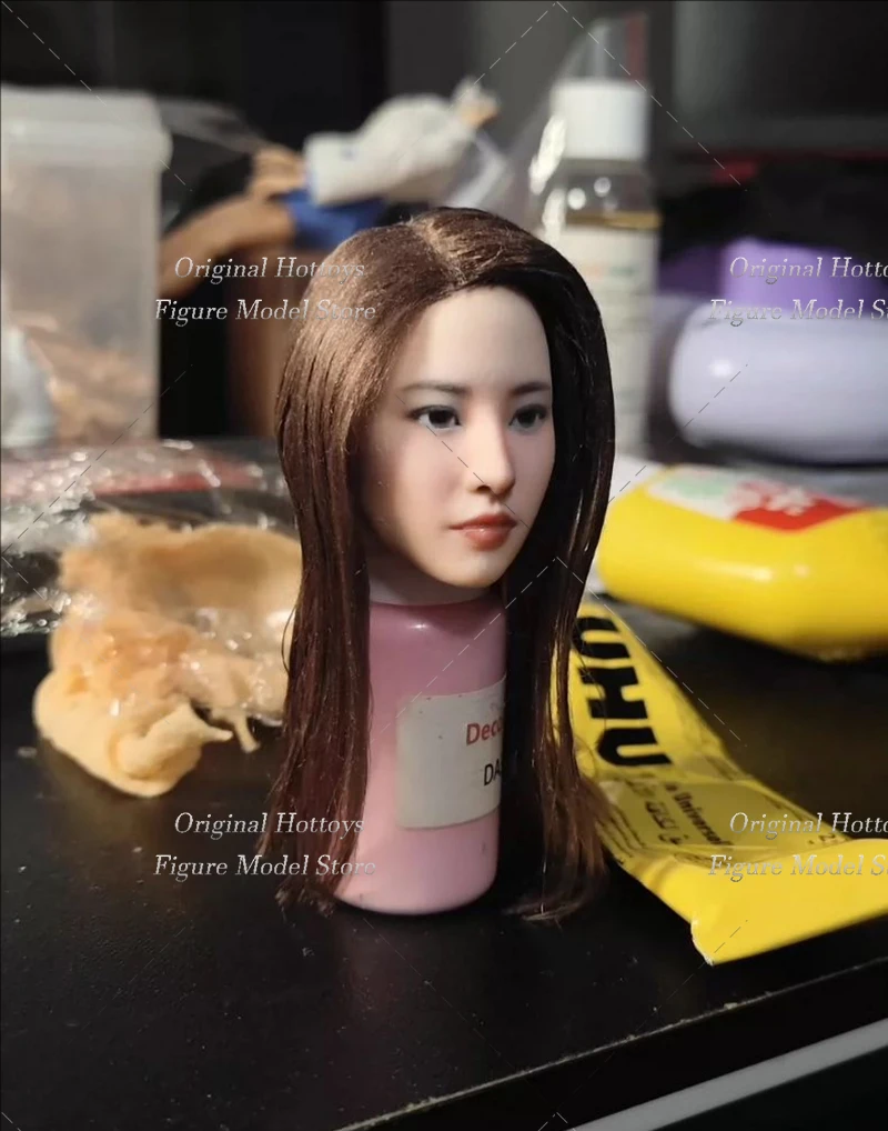 Sculpture de tête de soldat pour femmes, échelle 1/6, cristal Liu, Style classique, Sculpture de tête de beauté adaptée au corps de figurine d'action de 12 pouces, en Stock