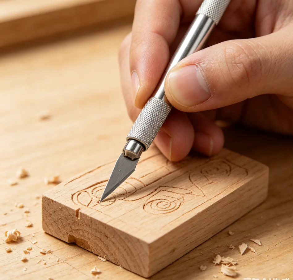 DIY Aluminum Alloy Hand Carving Knife Model Making Art Knife Woodcarving Hand Account Cutting Paper Cutting Tool Accessories