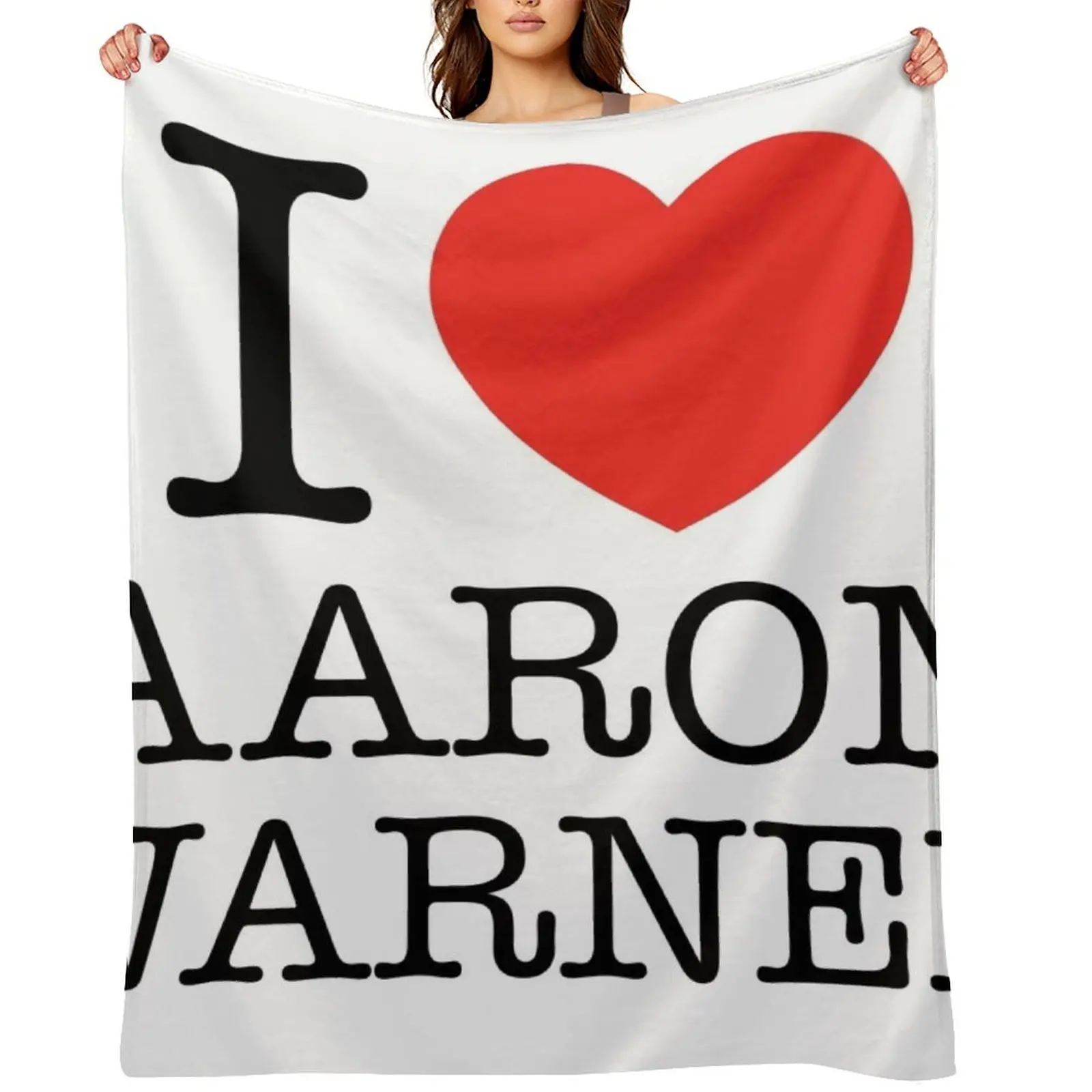 

I heart aaron warner Throw Blanket Bed Fashionable Picnic Comforter valentine gift ideas Blankets