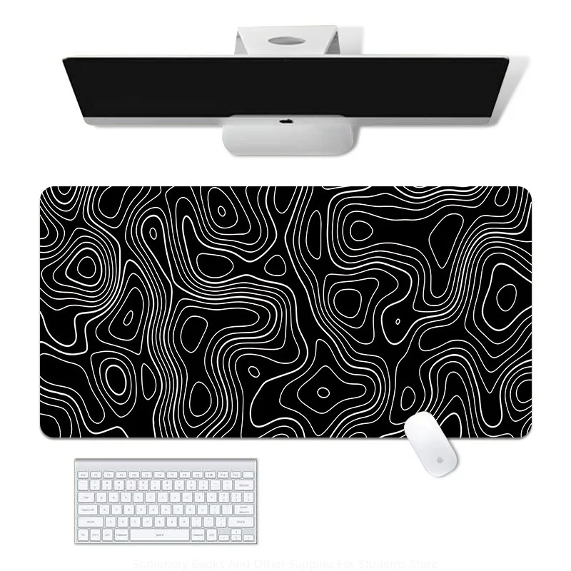 Abstrato ondulado mouse pad, grande mesa pad, arte abstrata fluida design, teclado do jogo pad, 60x30x0,2 cm, 1pc