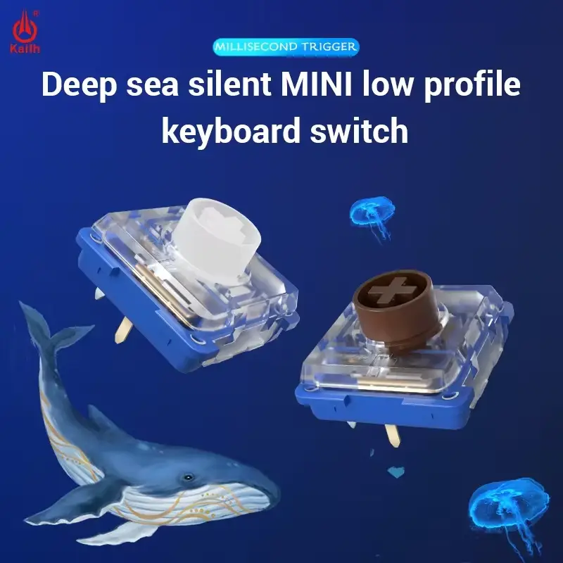 Switches installed in a mechanical keyboard