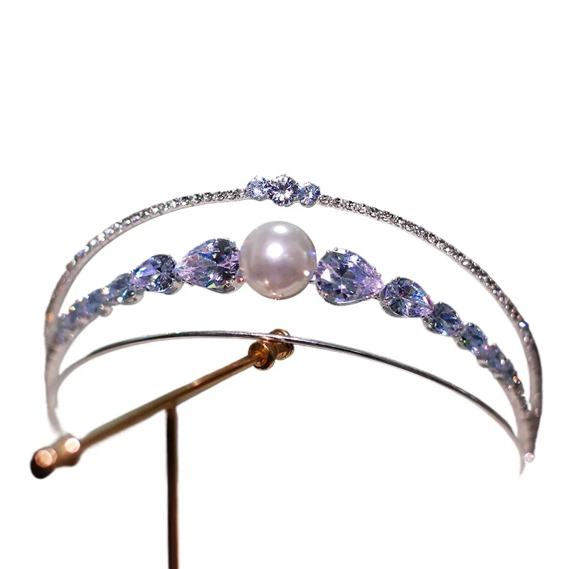 korean-zircon-super-flash-silver-semi-round-crown-bridal-wedding-headgear-simple-main-wedding-dress